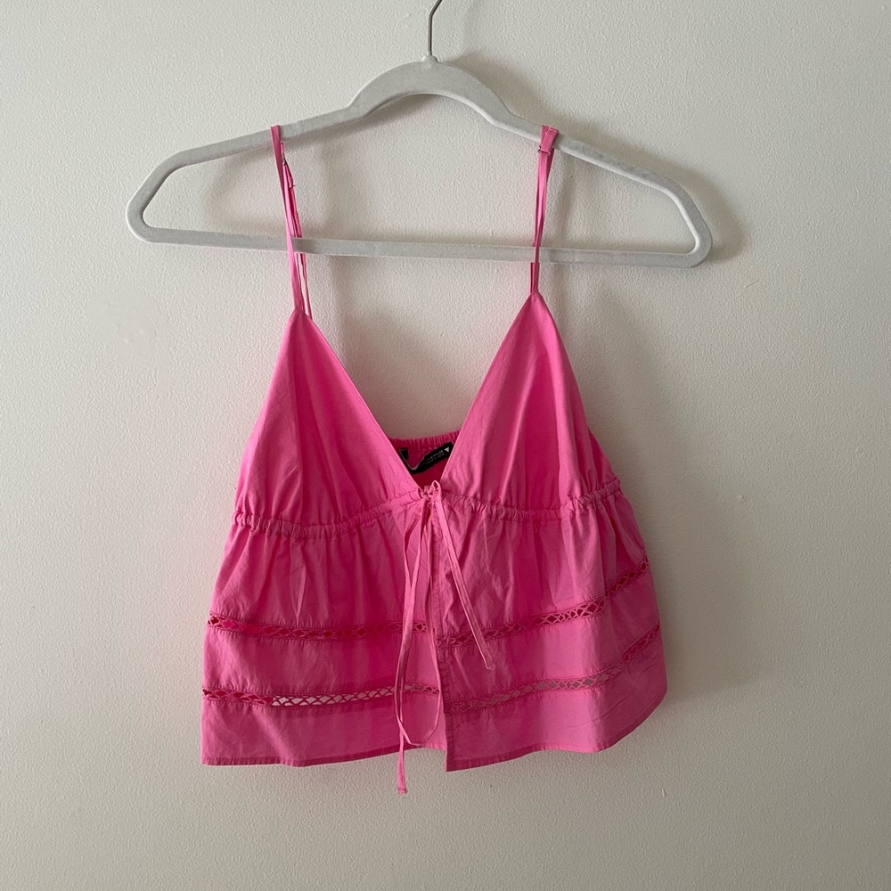 Zara Poplin Crop Top
